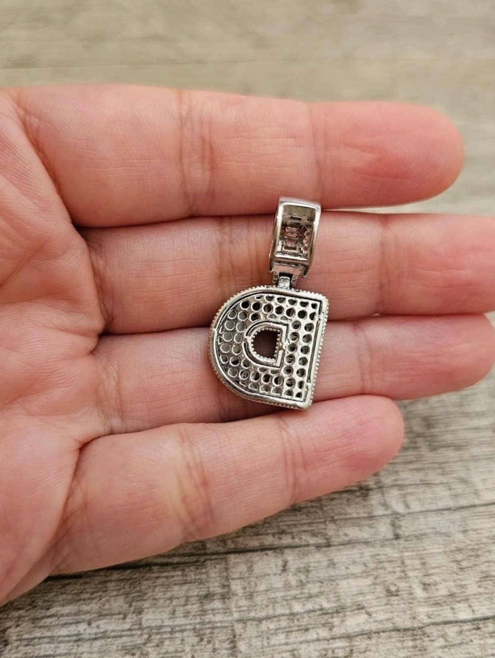 Sterling Silver  plated Letters A to Z Initial Baguette CZ P - Picture 10 of 15